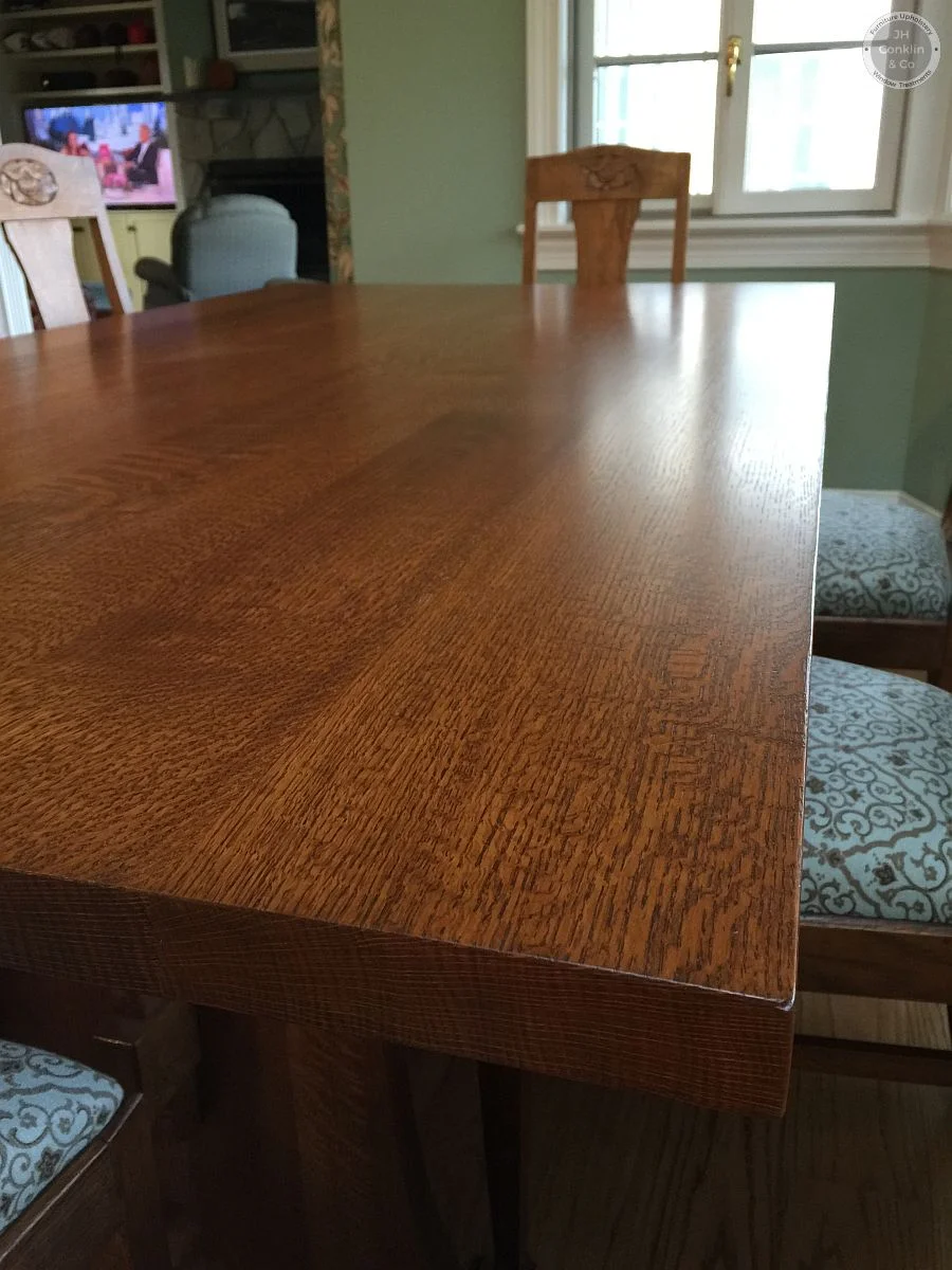 Refinished Stickley oak dining table in Moorestown, NJ