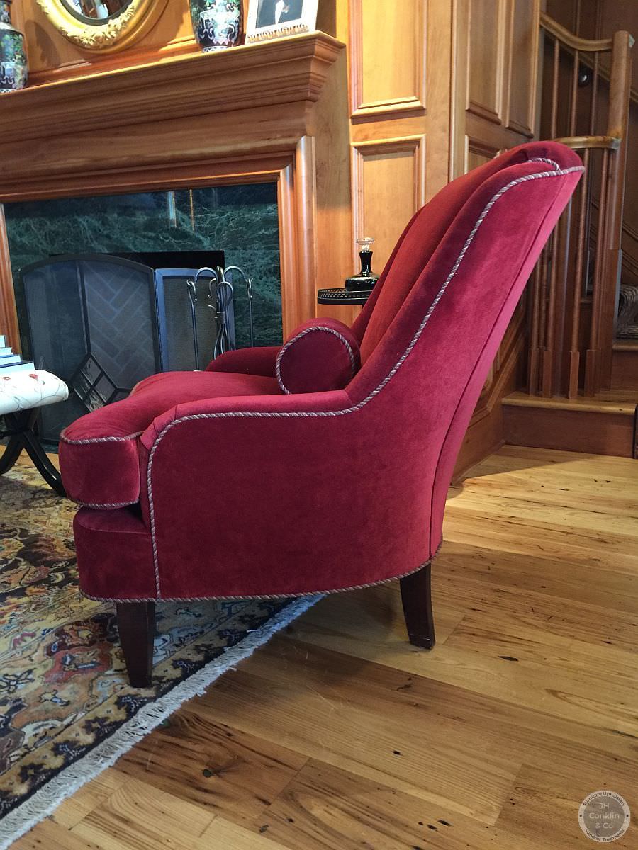 Chair Recovered in Velvet - Avalon NJ