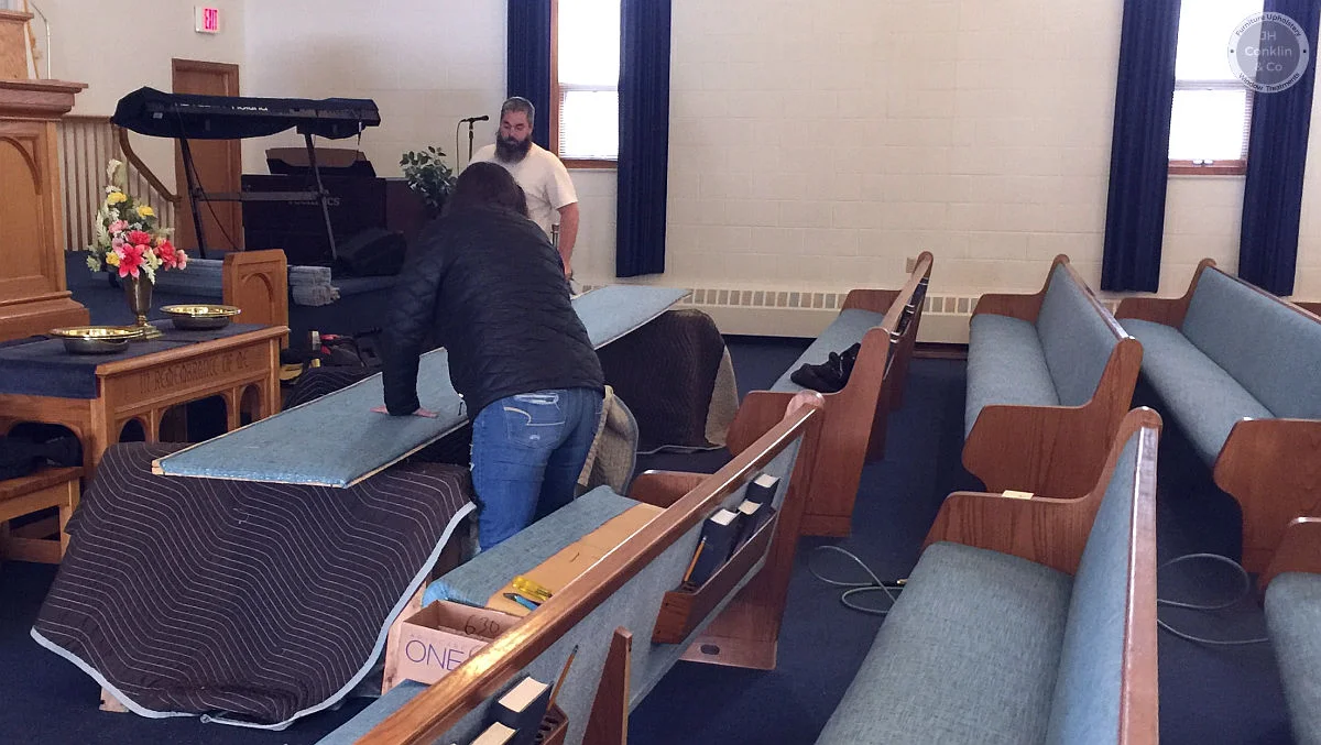 reupholstering church pews new jersey