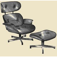 eames chair with ottoman