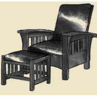 mission chair and ottoman