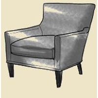 square arm accent chair