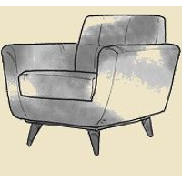 tufted mid century hair