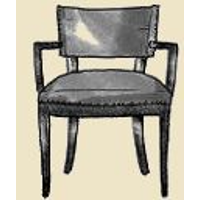curved half back dining chair