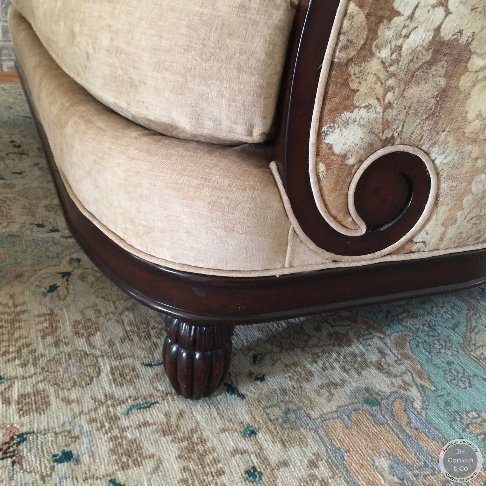 Sofa Reupholstery Detail View