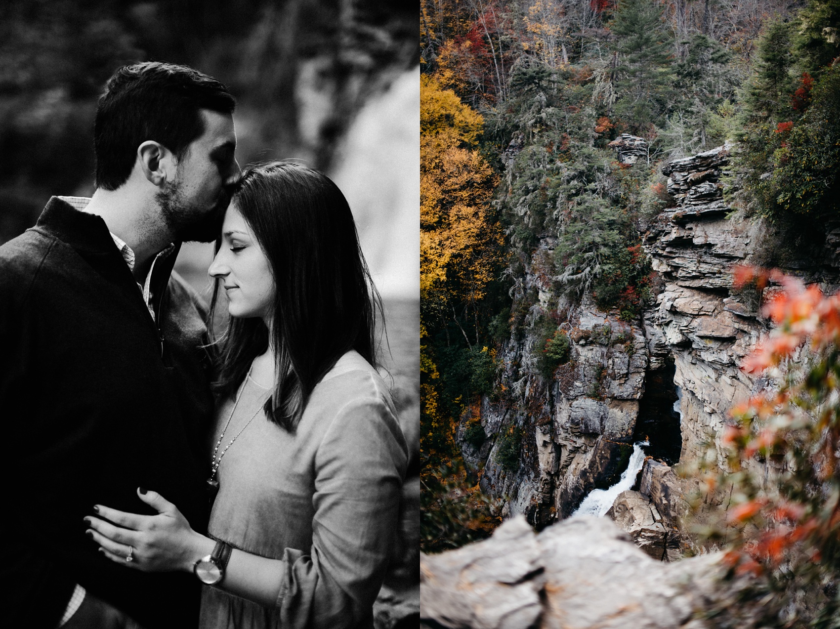 NC Wedding Photographer | North Carolina Photographer | Mountain Engagement Session | Linville Falls engagement session | Linville Falls, NC | Still Co. | Adventurous Wedding Photographer 