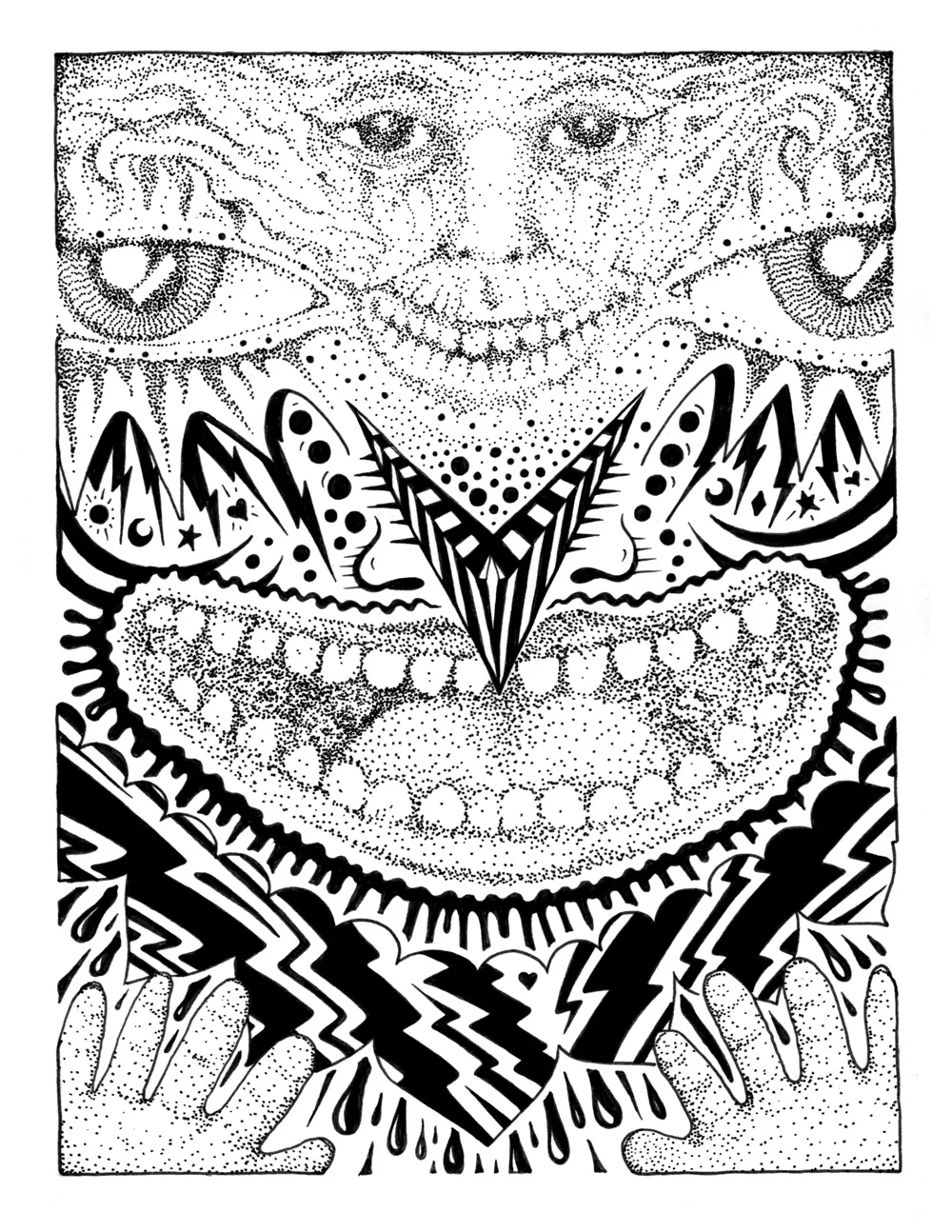 pen and ink on bristol 8.5" x 11" 2014