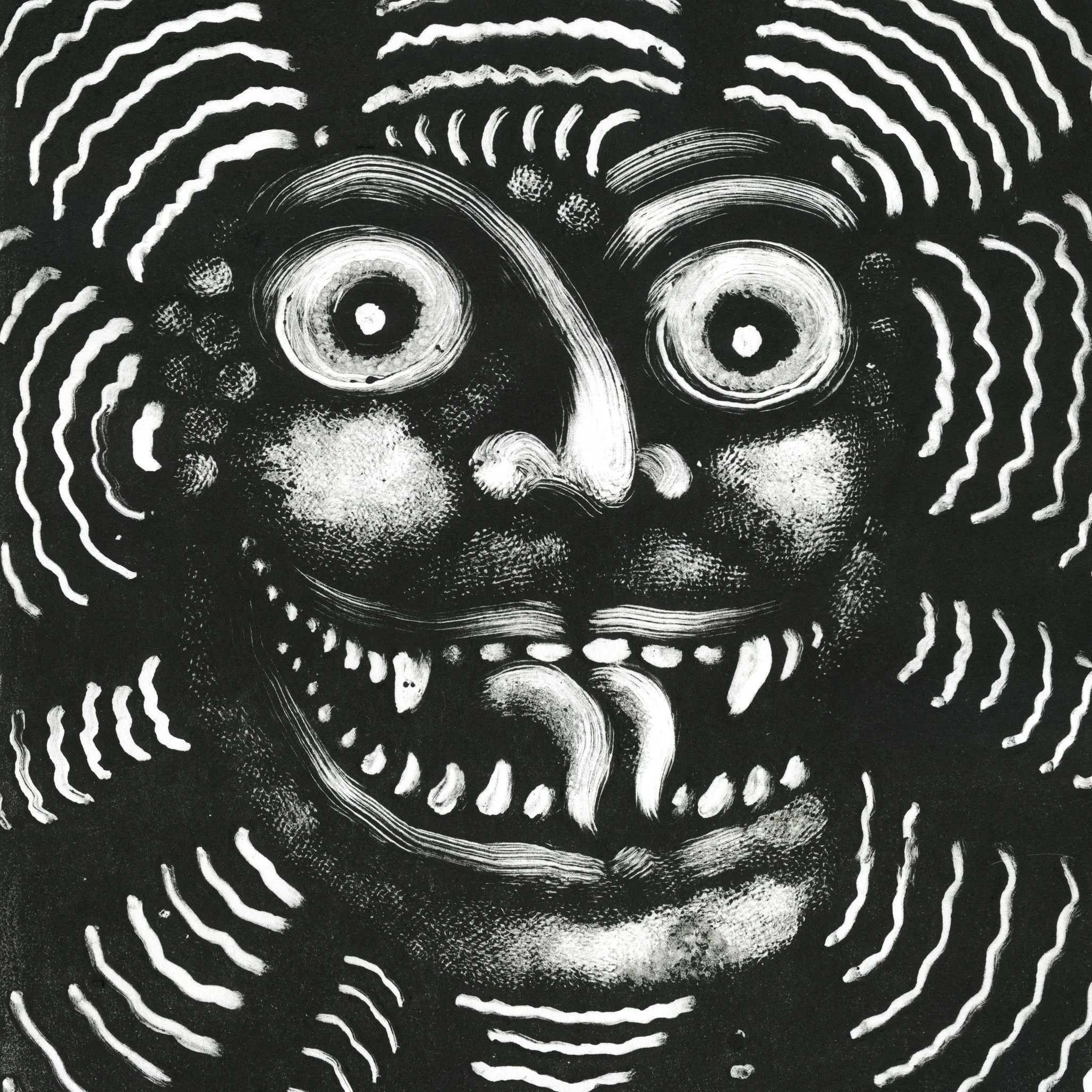  Midnight Monster Monotype  13x17"  2017 