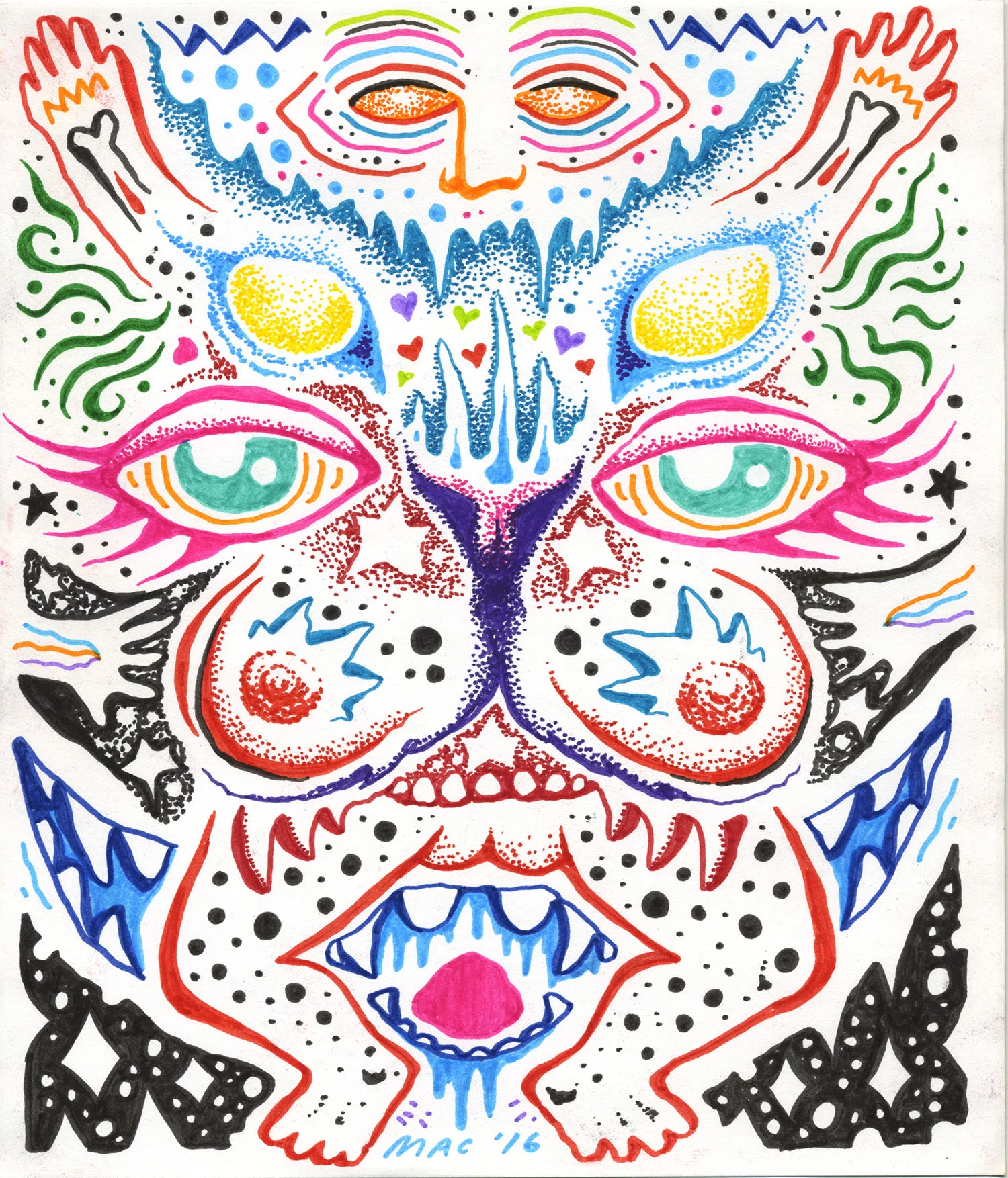 marker on paper 2016