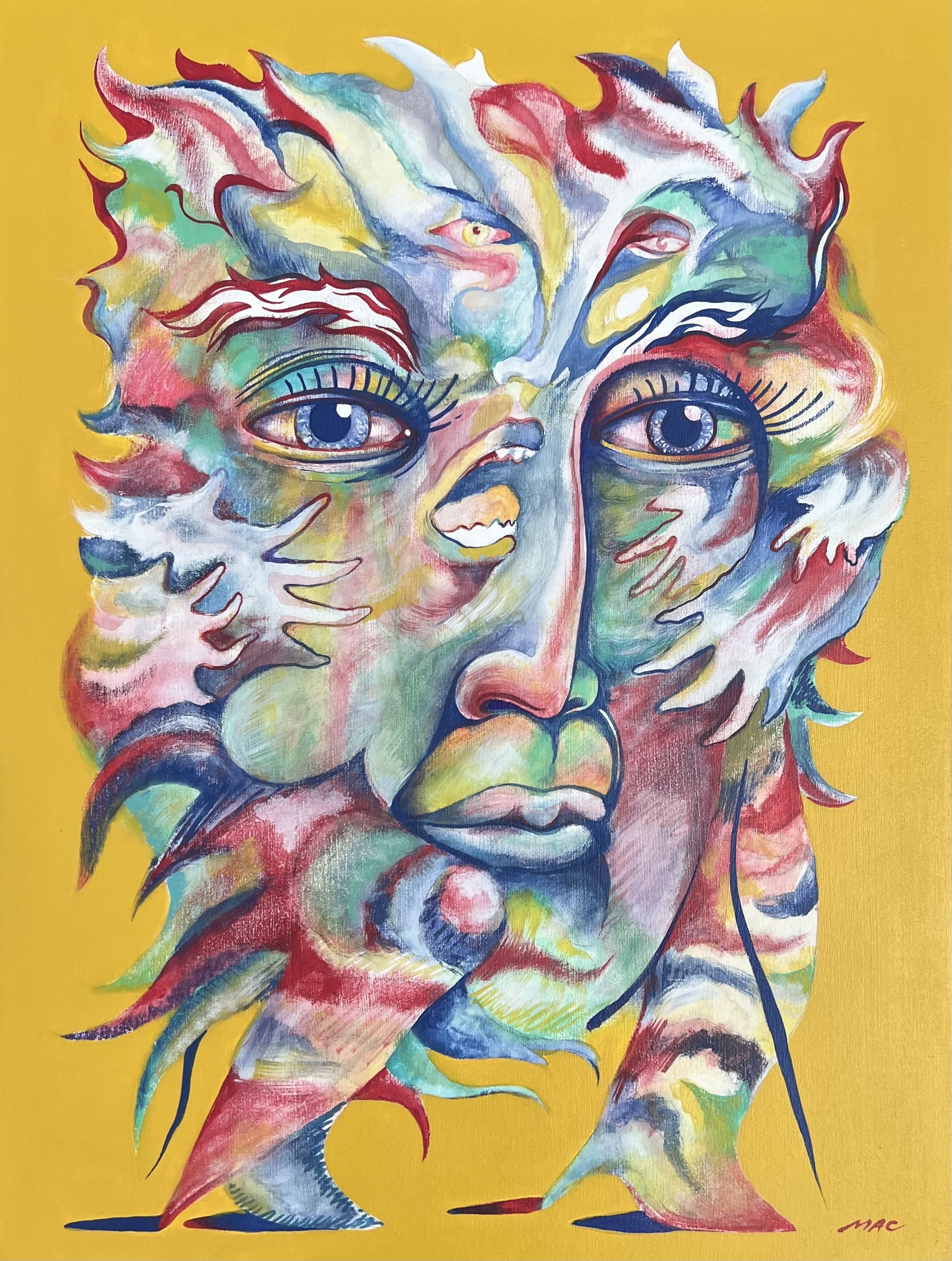 Acrylic on Canvas 32” x 40” 2025