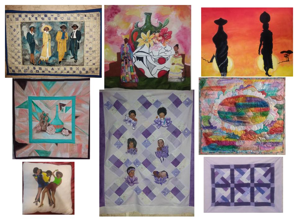 Collage of 8 picture quilts