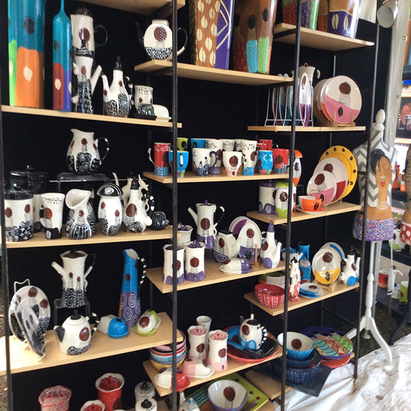 colorful ceramic home accessories by Joyce Lomax