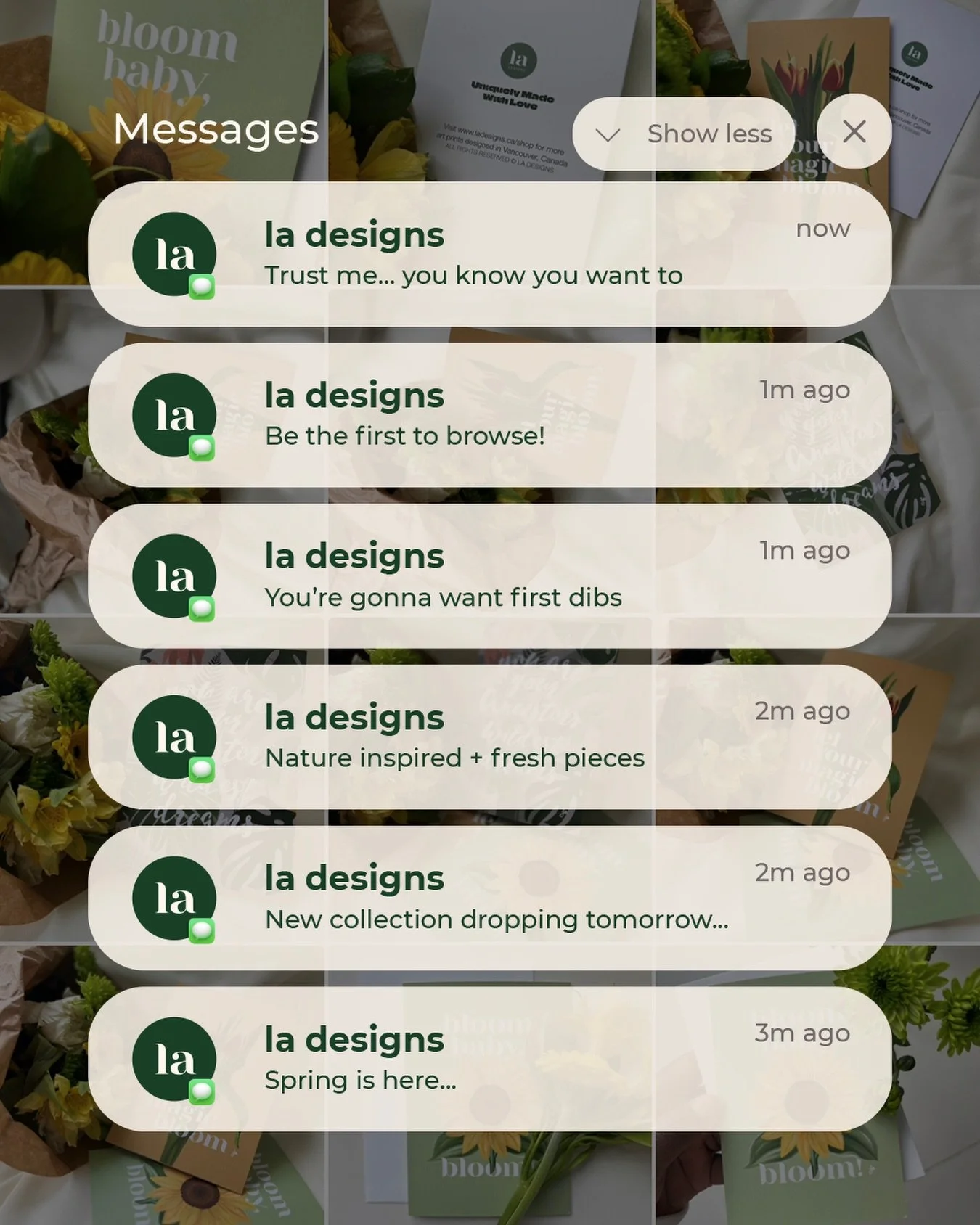 You&rsquo;ve been notified 🌿

My spring collection is launching tomorrow, featuring nature-inspired pieces in a fresh new format. Designed to bring a little warmth, growth, and softness into your space.

Be the first to browse tomorrow ✨
.
.
.
#spri