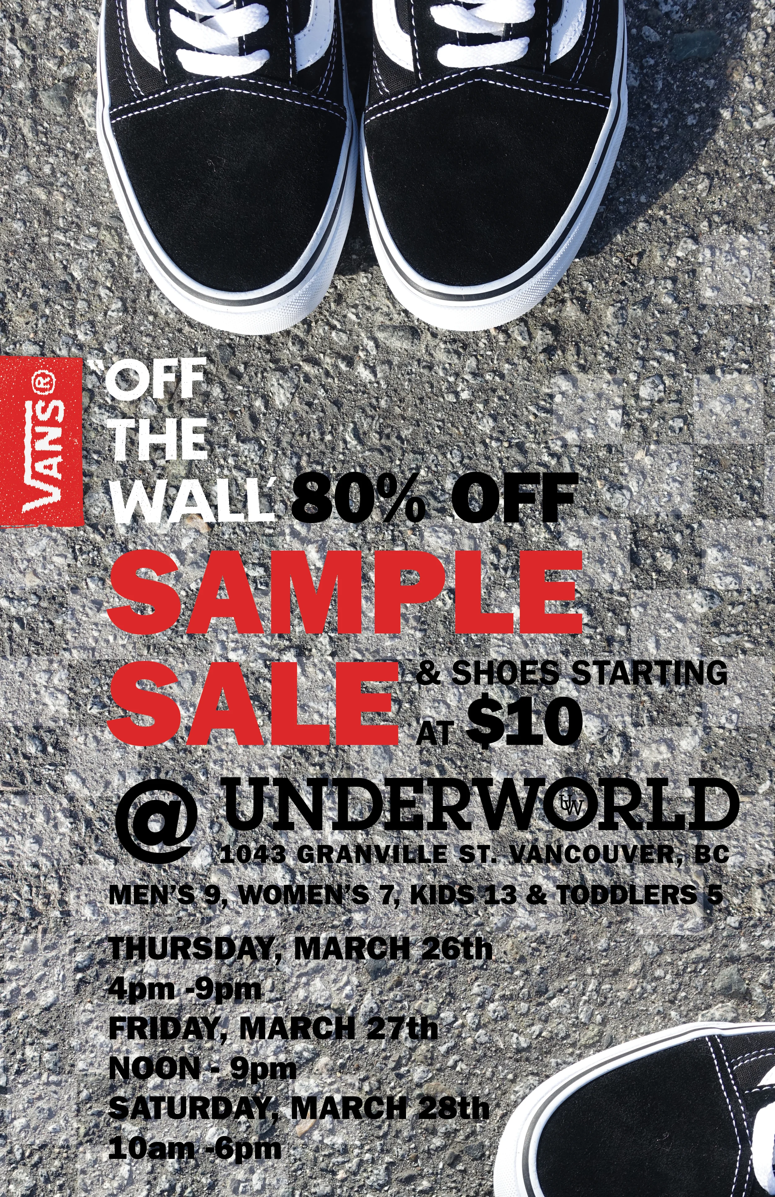 vans sample sale