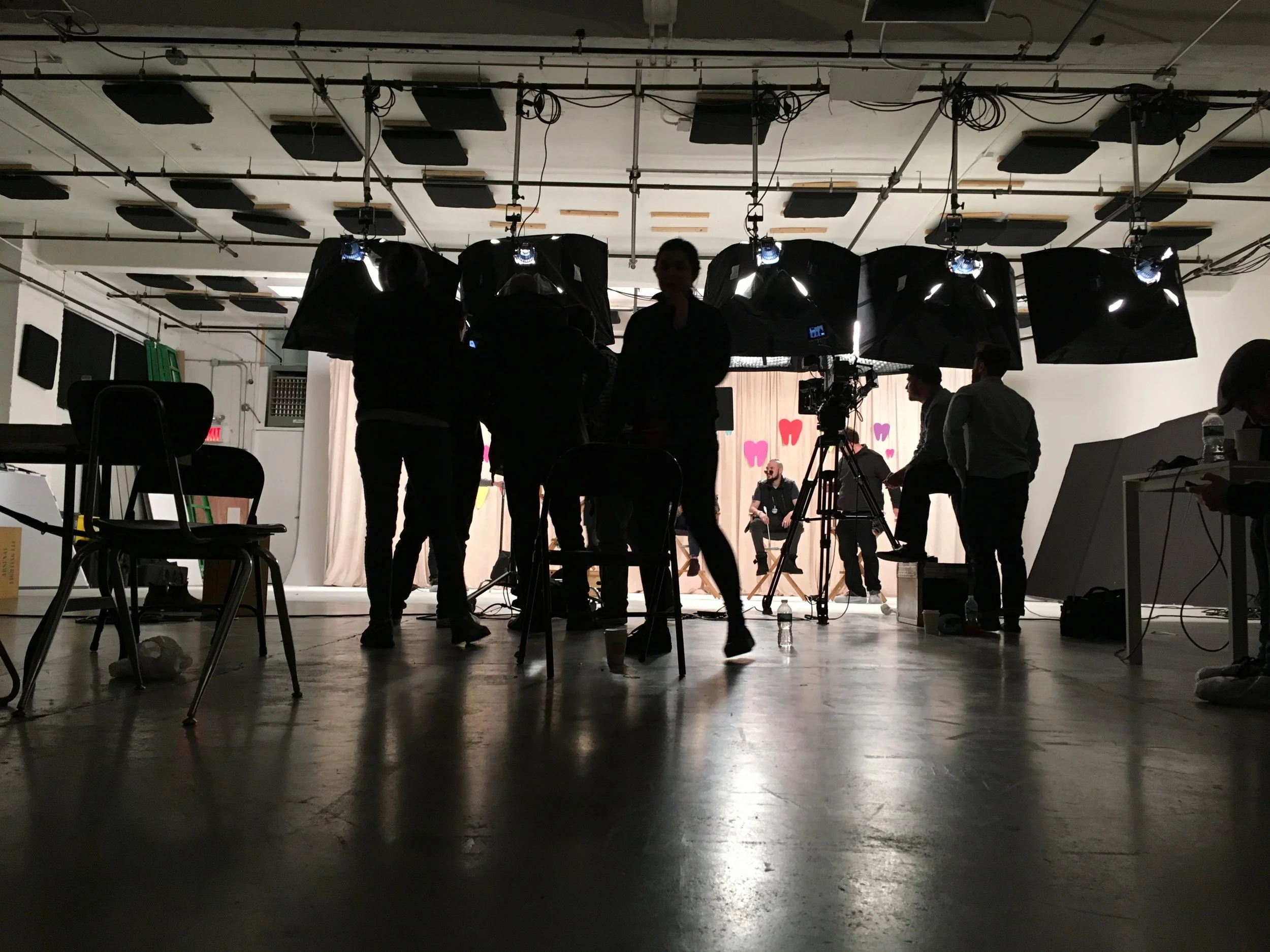 Elephant media turned out rental studio into a replica of The Dating Game for their commericial shoot.