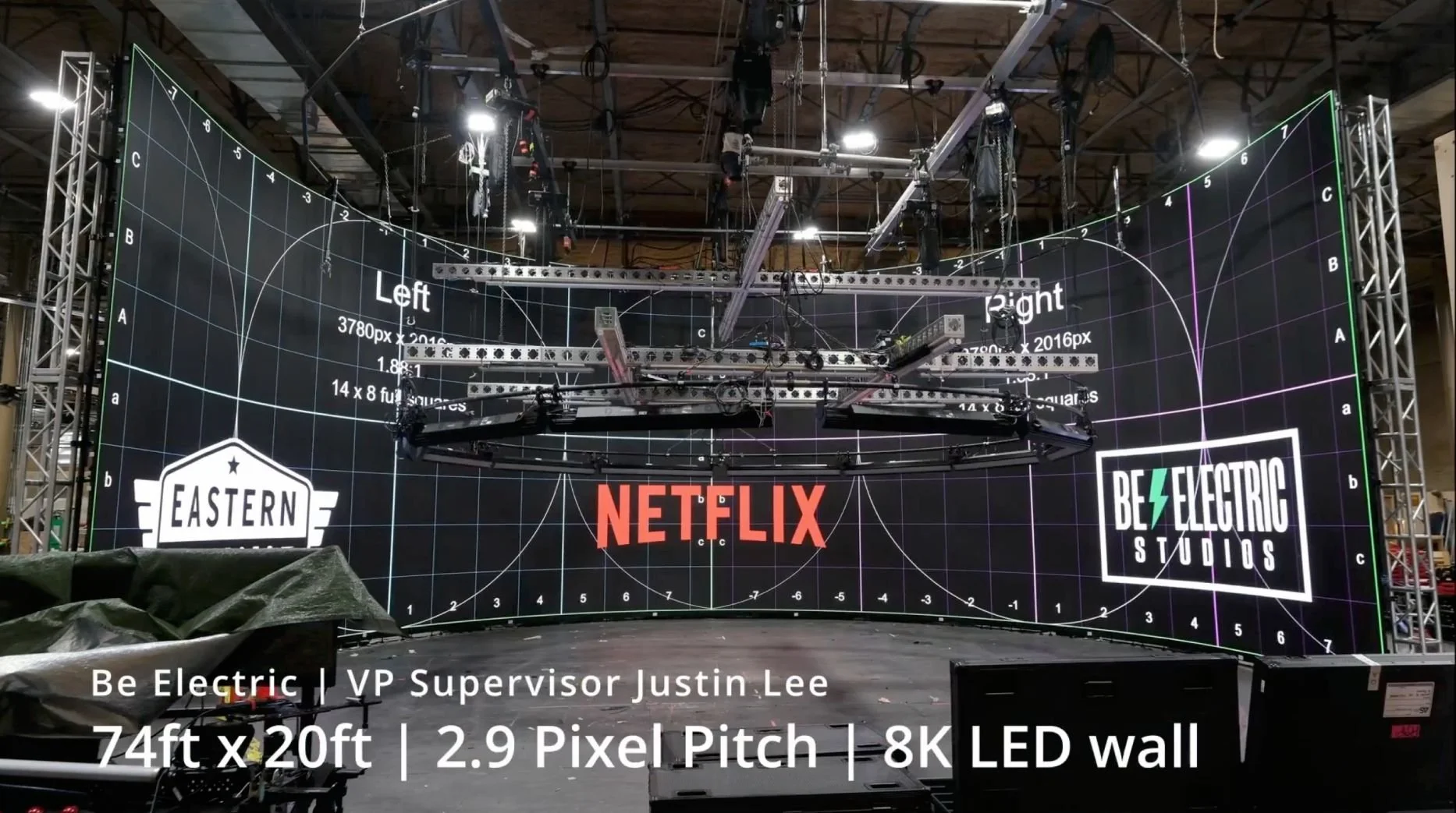 Pop-up LED Wall Volume - Virtual Production Custom Volume Built in NYC area - Be Electric Studios