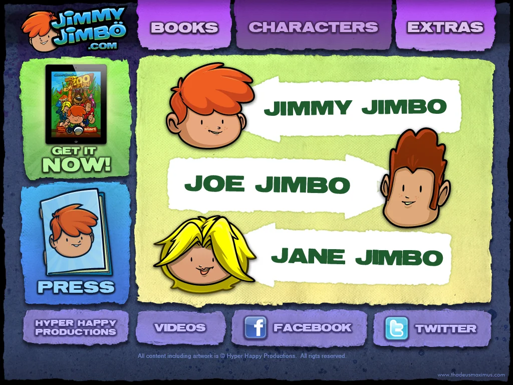 Big Zoo Fun Website - Character Selection