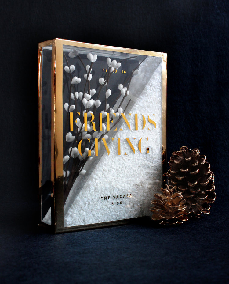 Friendsgiving Invitation: Snowglobe Terrarium 