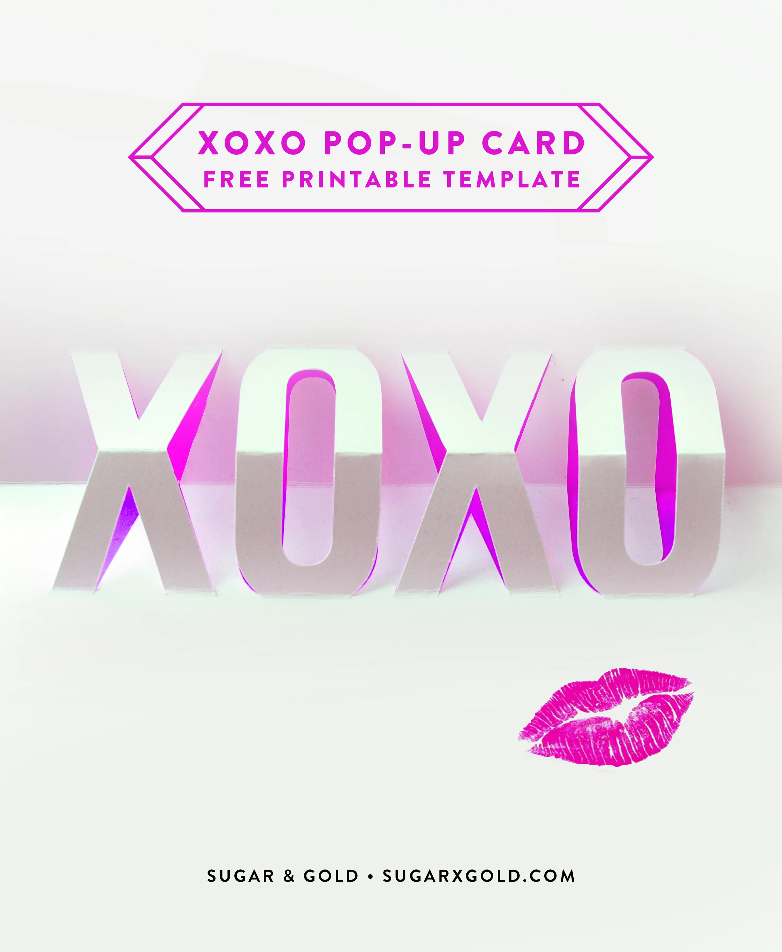 DIY: XOXO Pop-Up Card Template