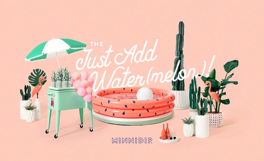 La Vaca Minnidip Luxe Inflatable Pool | The First Designer (aka CUTE) Inflatable Pool | Watermelon Inflatable Pool | Adult Kiddie Pool