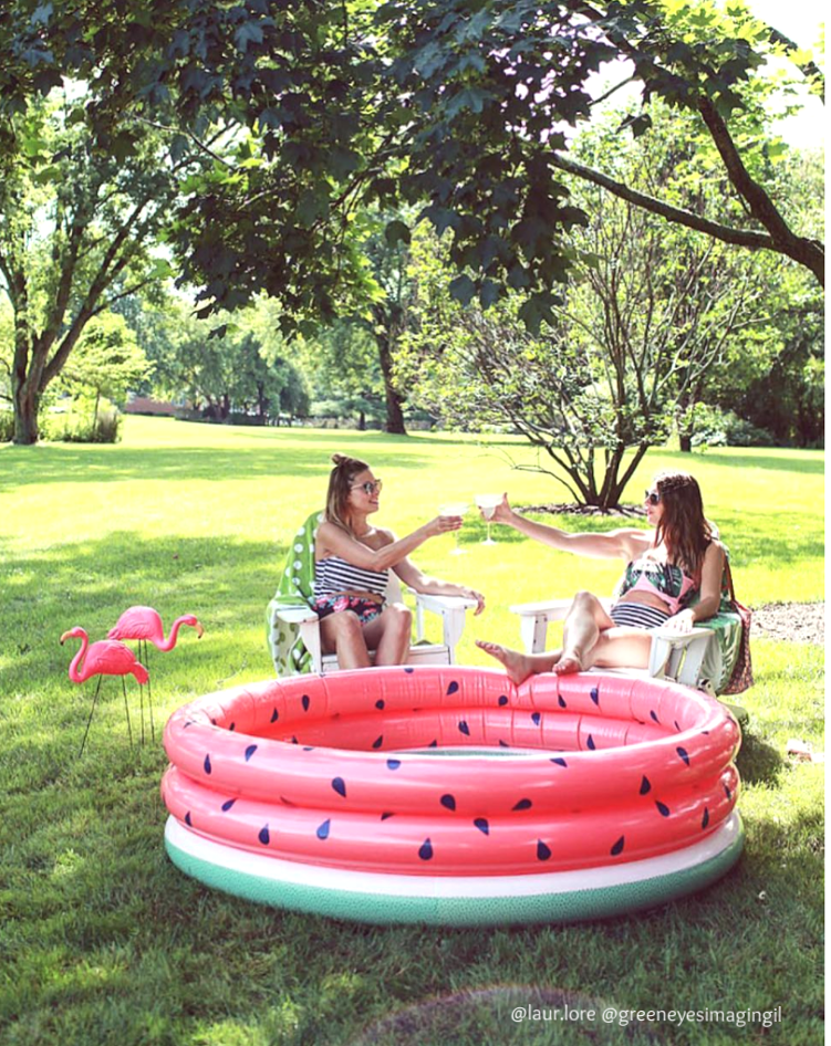 La Vaca Minnidip Luxe Inflatable Pool | The First Designer (aka CUTE) Inflatable Pool | Watermelon Inflatable Pool | Adult Kiddie Pool