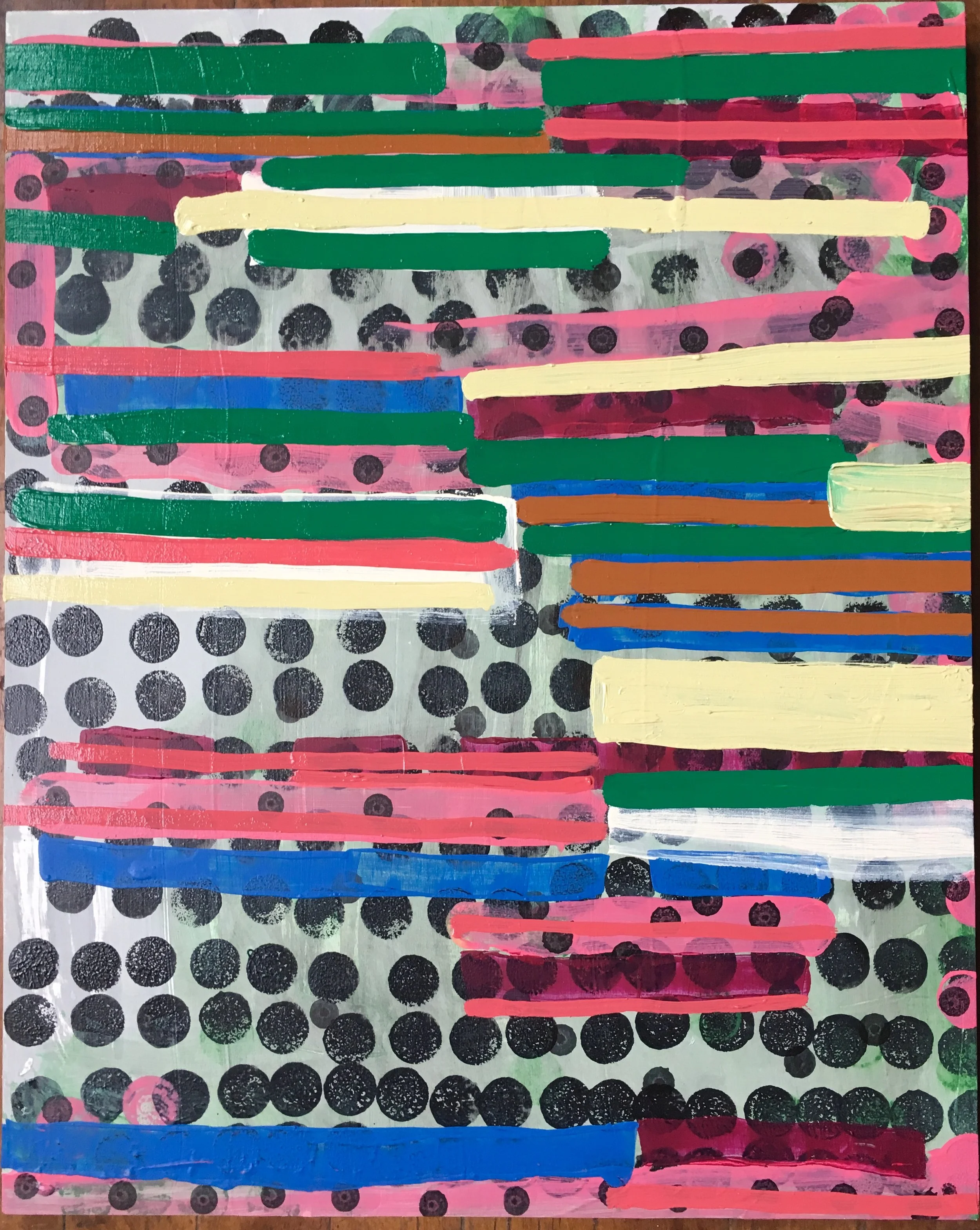 Walk the walk, 2017, acrylic and oil on panel