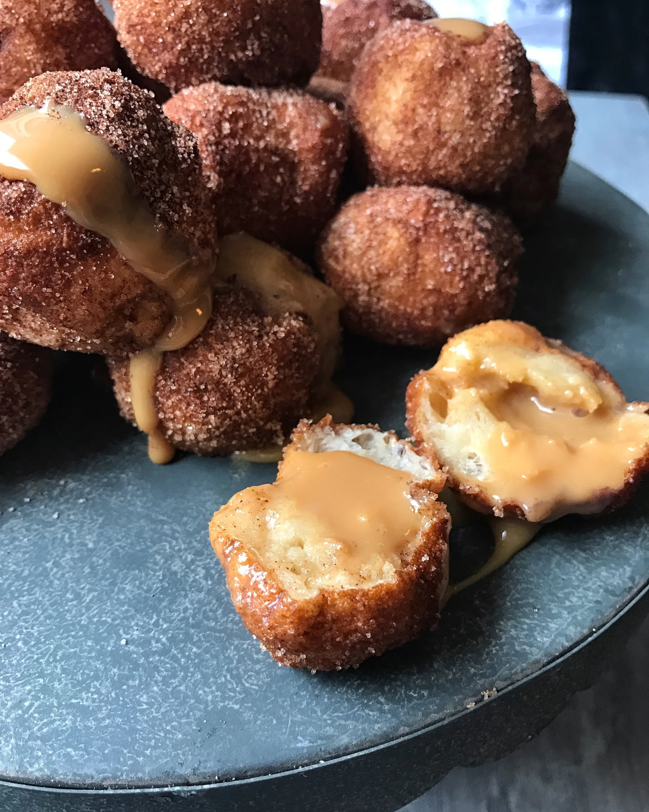 Dulce De Leche Churro Doughnut Holes 