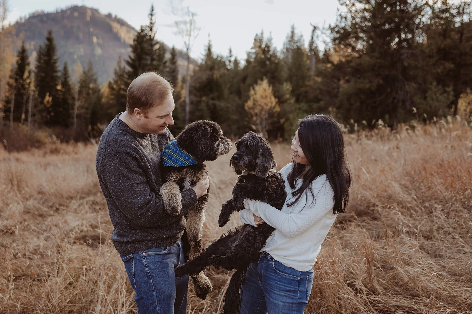 Puppy love for this sweet couples session in Rossland BC