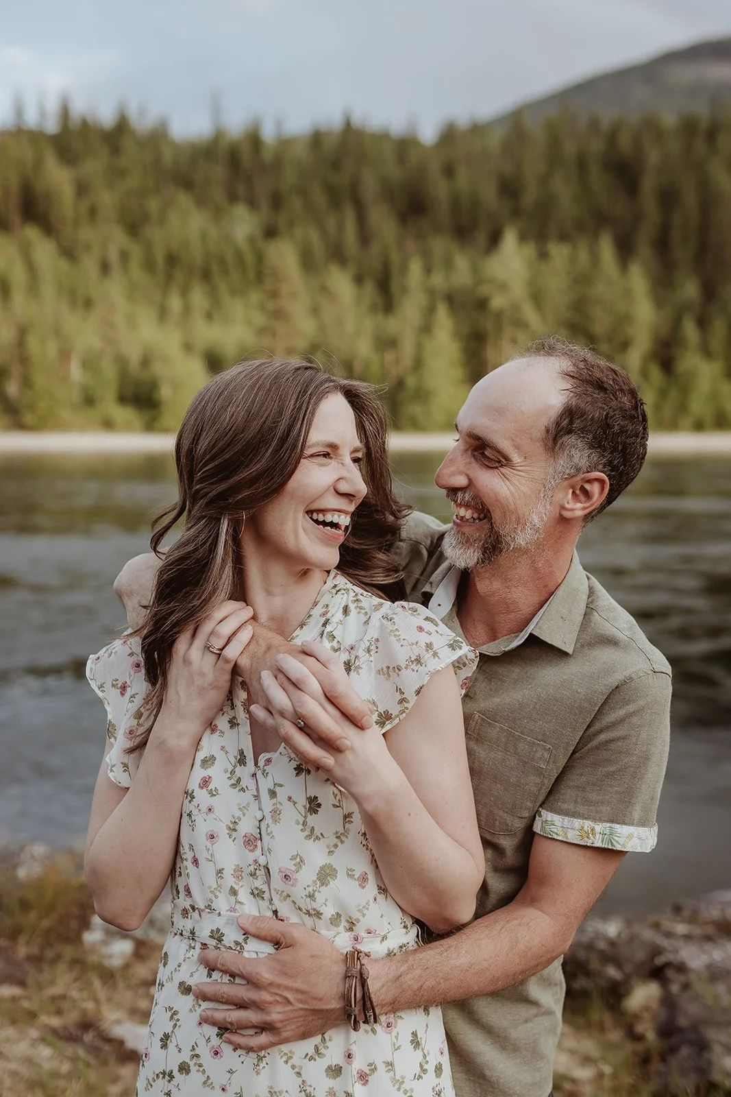 sweet moments with these two - Kootenay engagement session, Nelson BC
