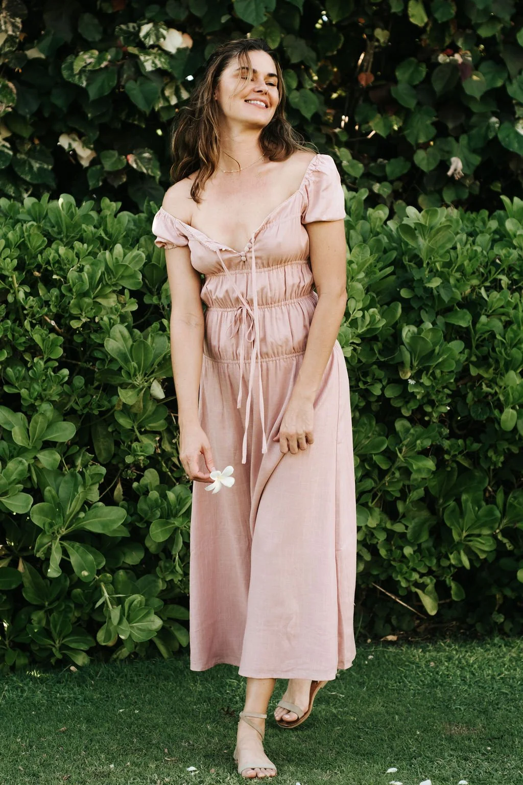 Pink Linen Dress with Romantic Detailing.jpg