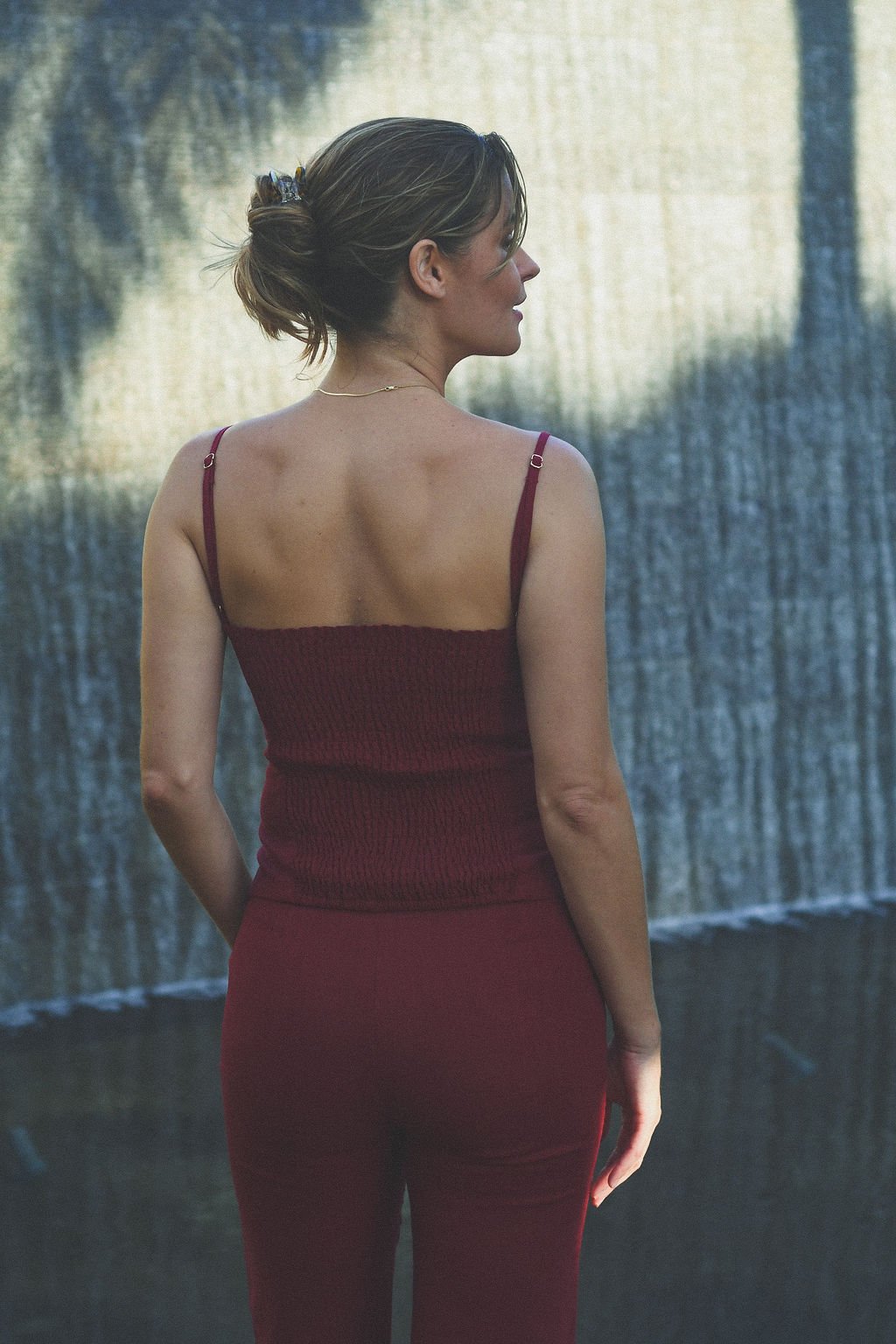 Red Linen Tank and Pants Back.jpg