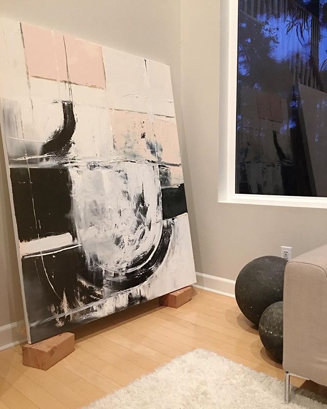 Monday morning❤ 60&quot;x48&quot; Oil on canvas &quot;Faith&quot; #abstract #commission #art #contemporaryart #losangeles #faith #interiordesign #rhmodern