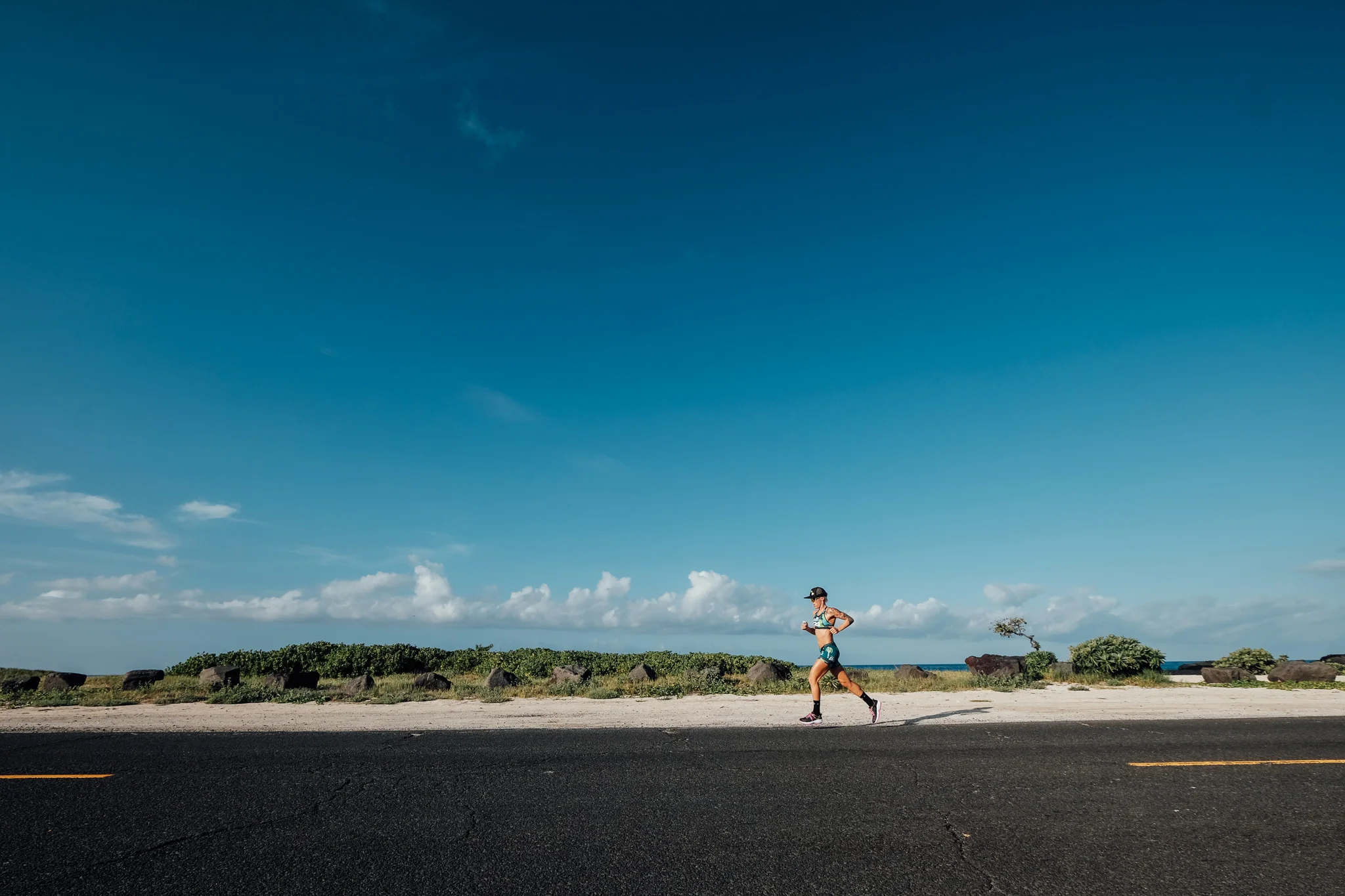 Professinoal athlete, Heather Jackson, during Ironman Kona World