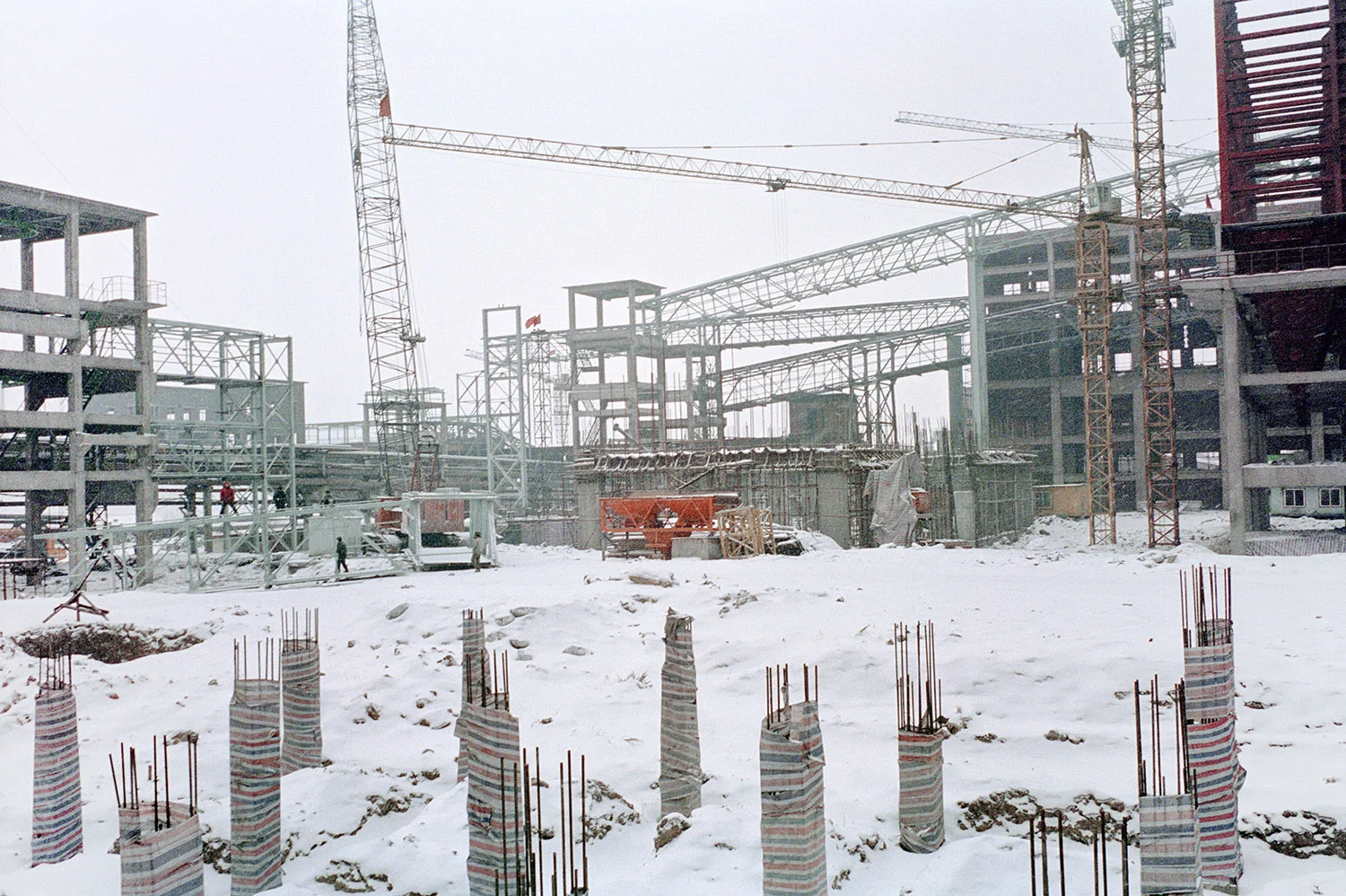   Construction site. Tonghua, Jilin, China.  