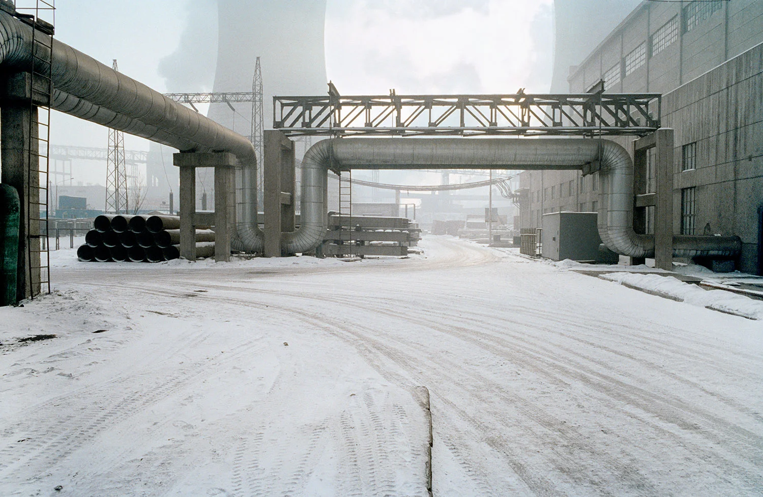  New section of expanding coal power station. Tonghua, Jilin, China. 