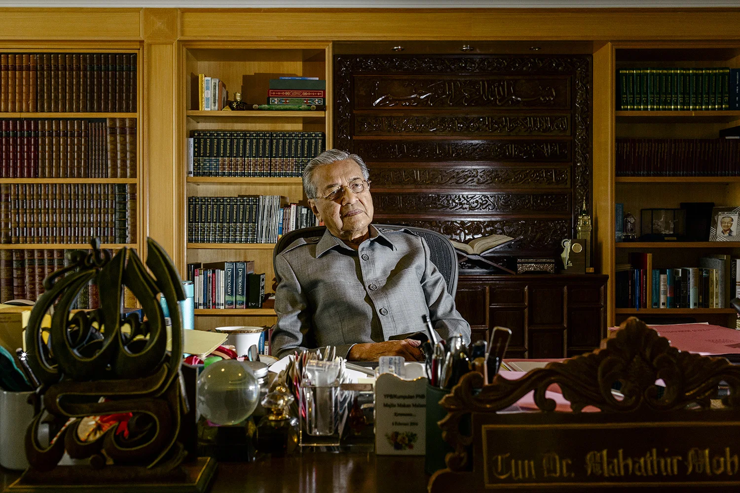 Mahathir Mohamad, wants to be the leader of Malaysia again at age 92. Photographed during an interview at the Perdana Leadership Foundation in Putrajaya.