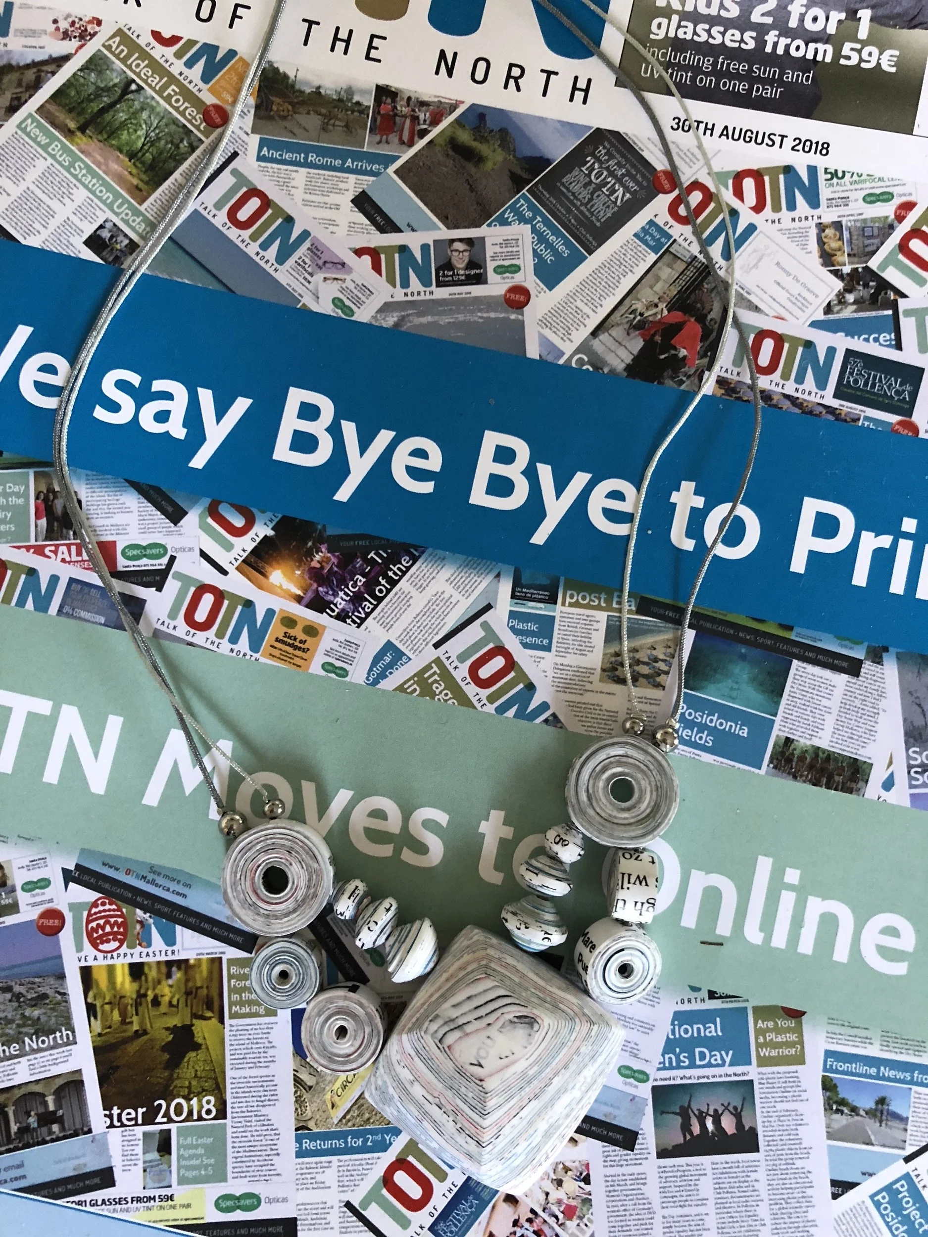 We're thrilled to have necklaces made with TOTN copies! Print lives on!!
