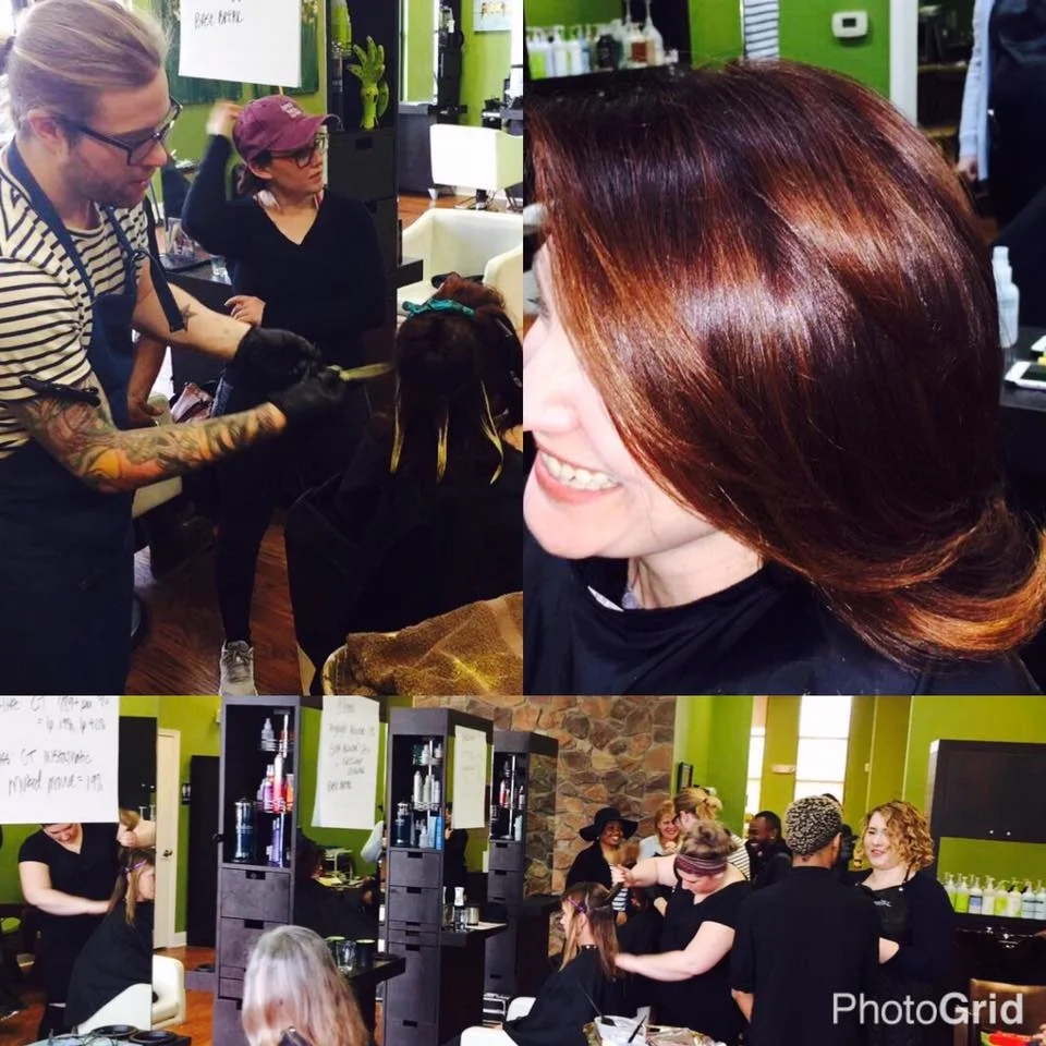 Mark Debolt at Balance Hair Spa for a hands on Winter Color Class.