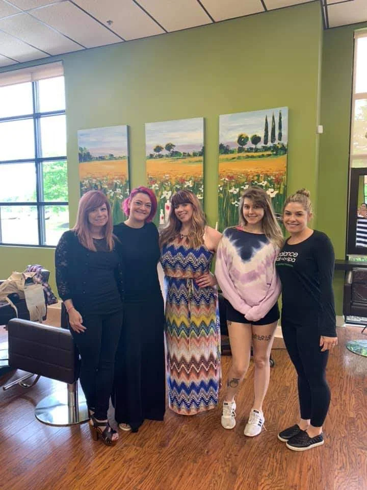 Alyssa, Hope, Brandy, and Rachel were treated to an updated Wella Class at our Exton location.
