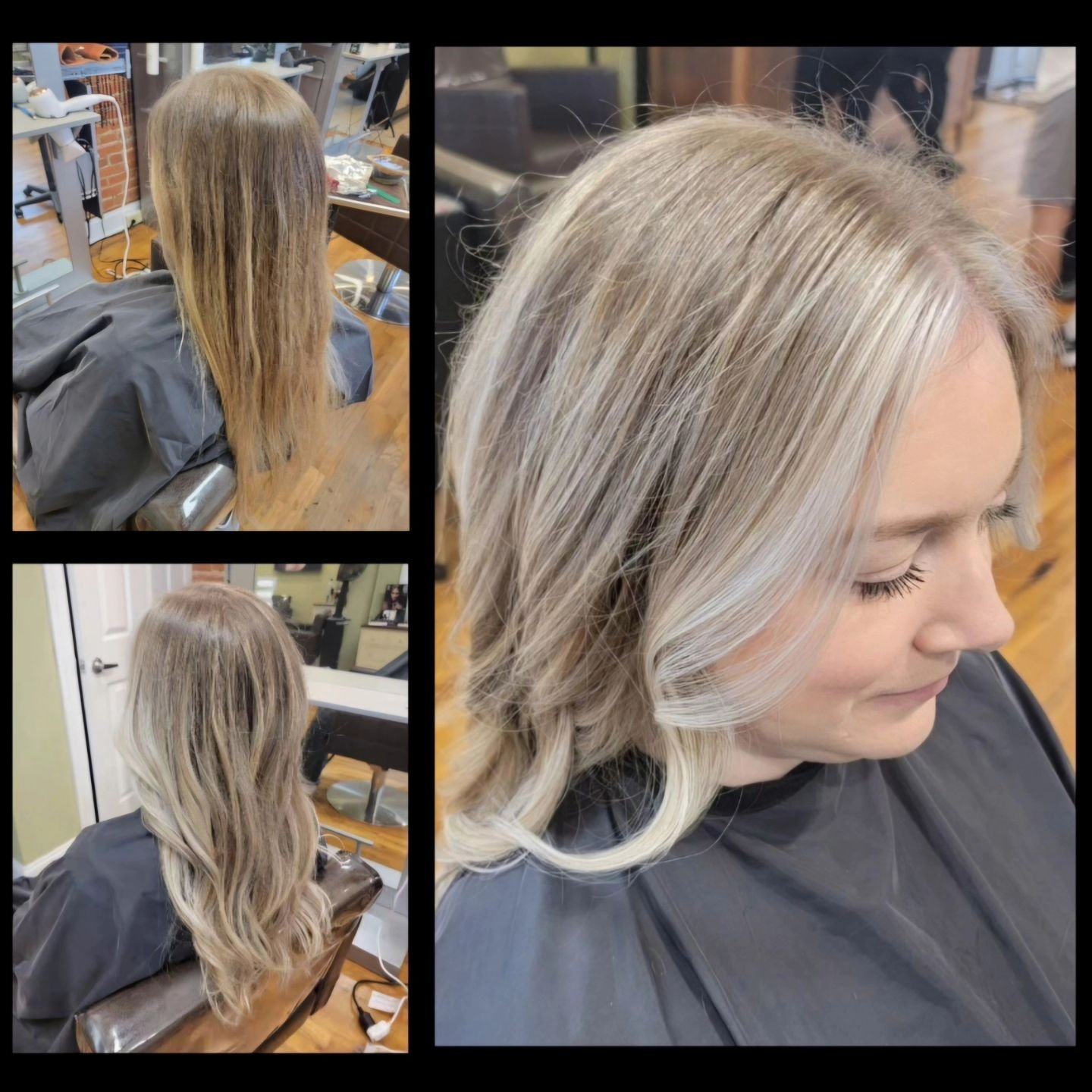 Our designer, Alyssa, gave her client a fresh balayage highlight and a money piece around the face for added brightness.  Let Alyssa or any of our beauty professionals help you find the color that best fits your lifestyle.  Book an appointment today 