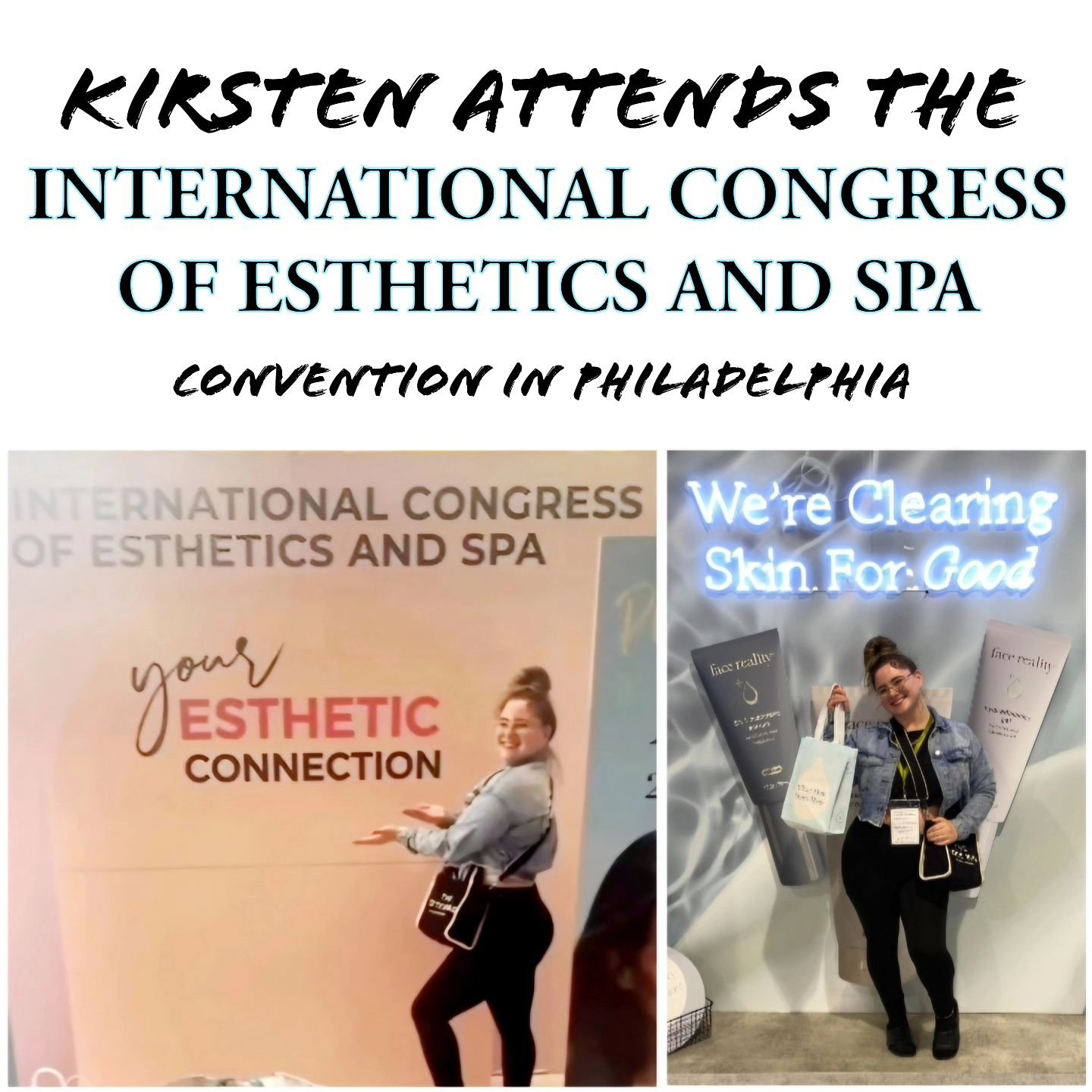 Last week, our Esthetician, Kirsten, attended the International Congress Of Esthetics And Spa trade show in Philadelphia. She sat in on seminars and educational classes to further her knowledge of skincare and see what new advances that have been mad