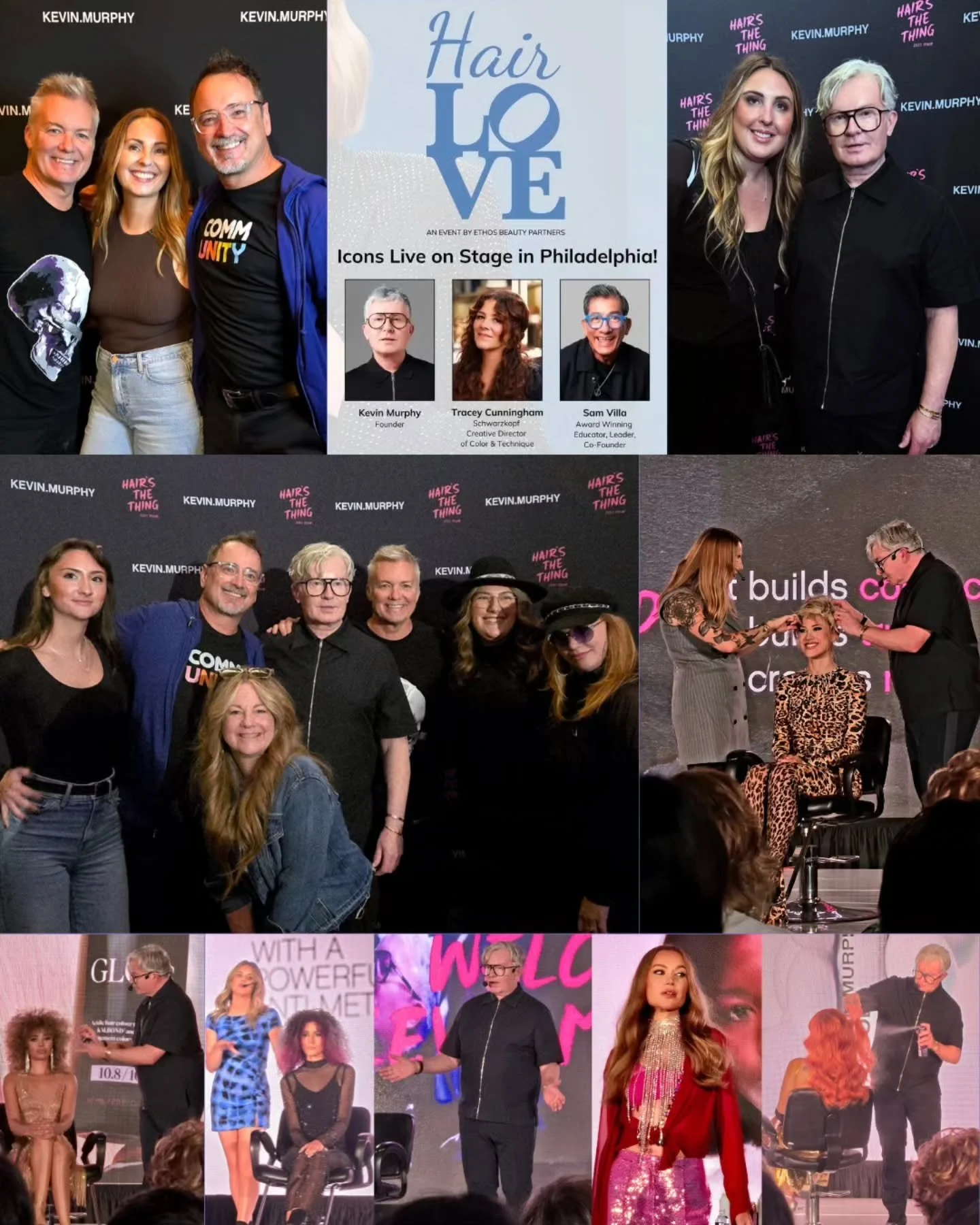Yesterday our team of beauty professionals attended Hair Love Philadelphia.  A show by Ethos Beauty featuring  3 of the top leaders in hair. Sam Villa cutting specialist, Tracey Cunningham color specialist, and Kevin Murphy styling specialist. It was
