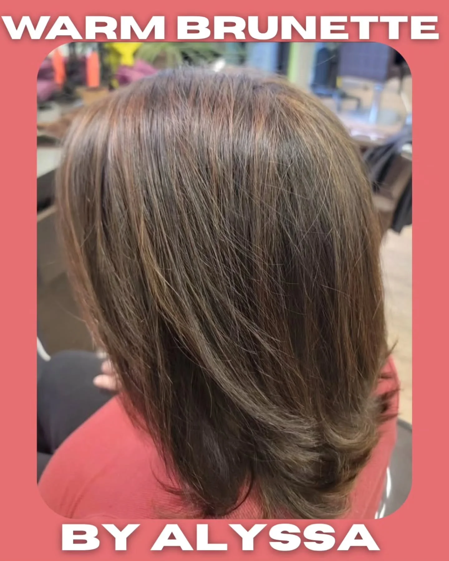 Using highlights for dimension, our designer,  Alyssa,  gave her client this beautiful warm brunette color. Let Alyssa help you obtain the color that best fits your lifestyle.  Make an appointment today at
https://balancehairspa.com/appointment-reque