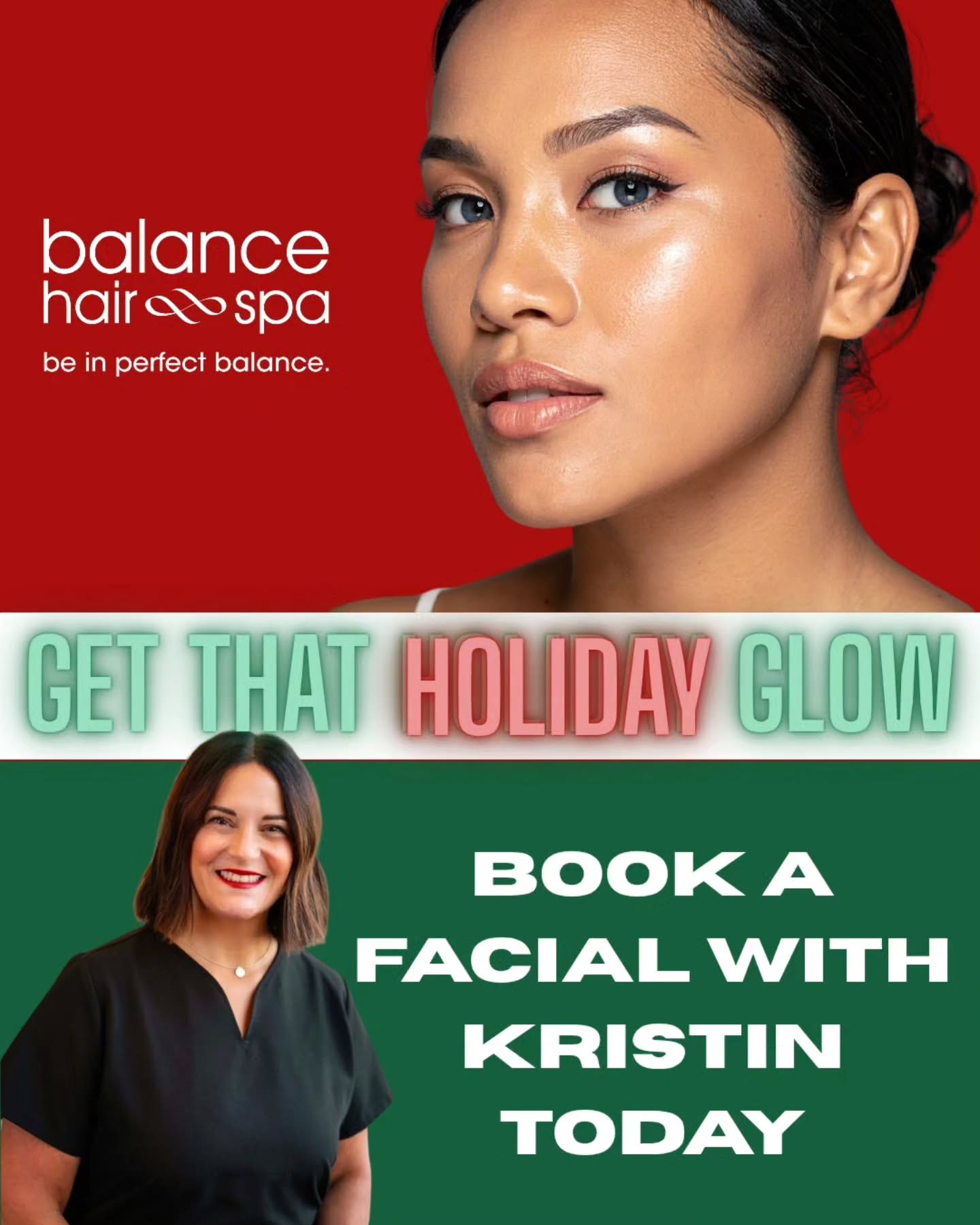 Get that holiday glow and let your skin show this season. As we begin to wear more layers with scarfs and face coverings, keep your skin feeling and looking great with a hydrating balancing facial. Or, take this time to repair damaged summer skin wit