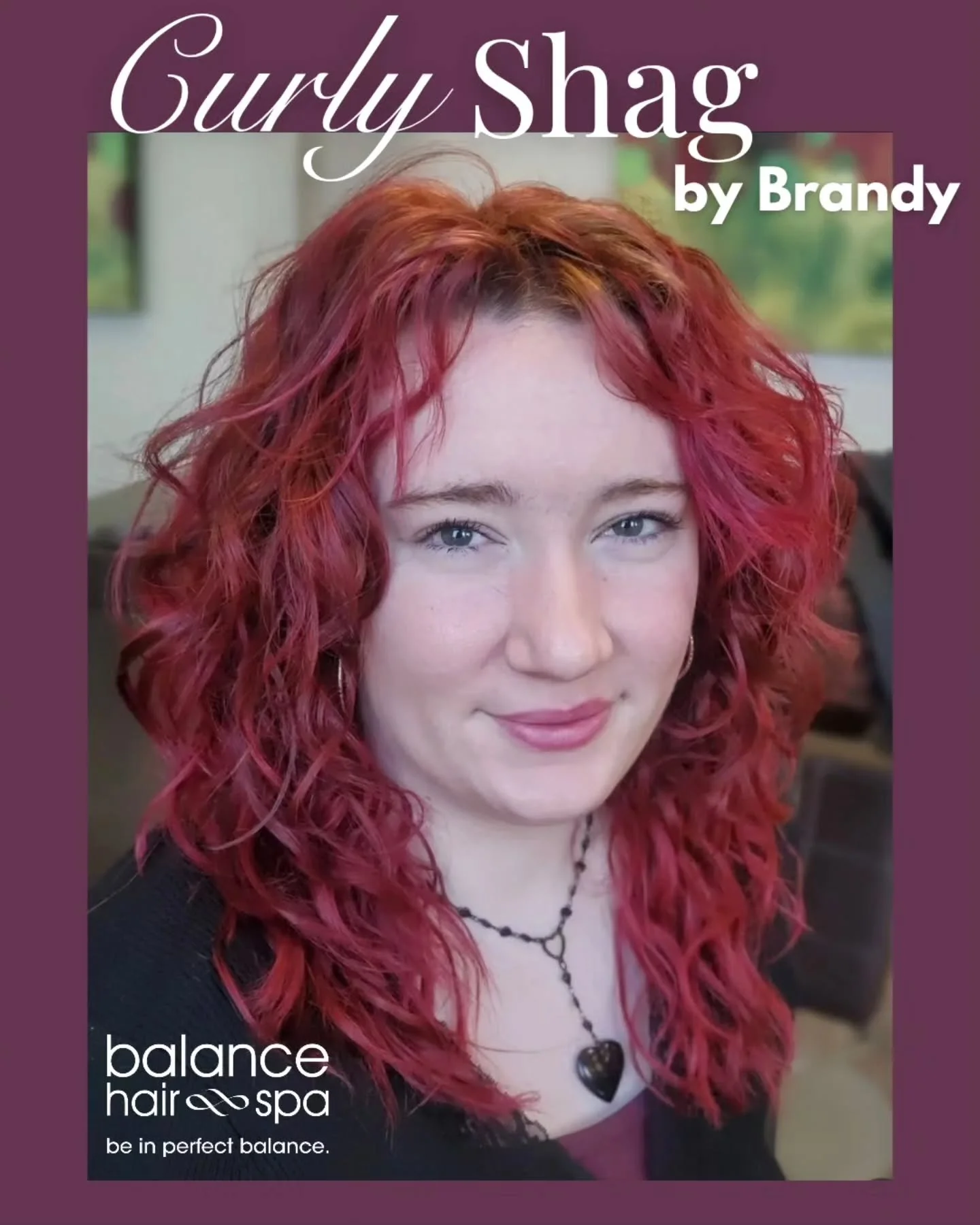 Check out this curly shag cut by our hair designer, Brandy. She loves to do these fun cuts. Let Brandy help you find the haircut that best fits your lifestyle.  Make an appointment today at 
https://balancehairspa.com/appointment-request

#beinperfec
