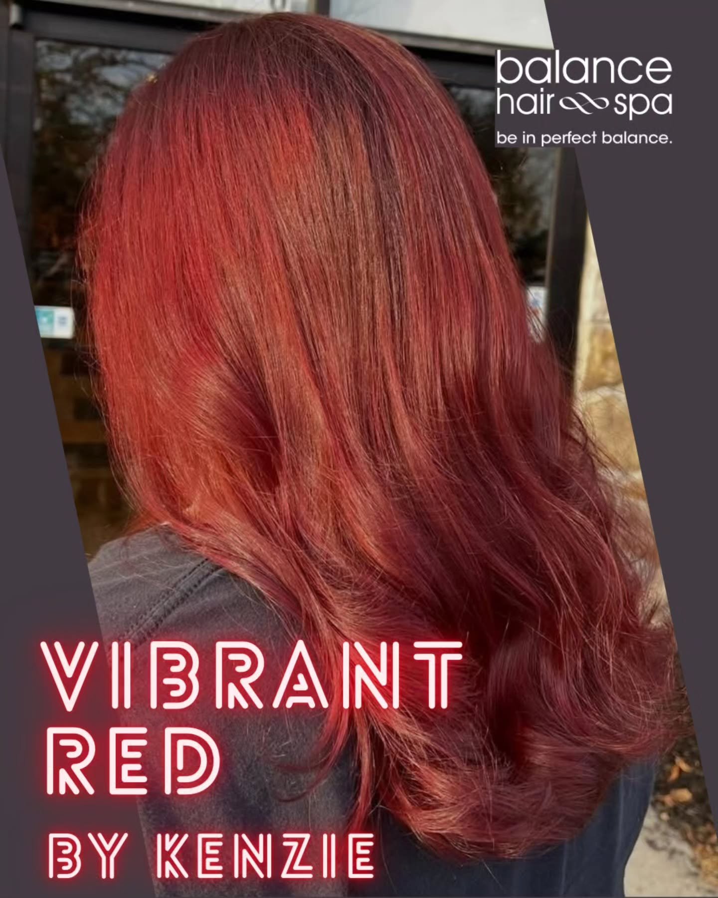 Our hair designer,  Kenzie, helped this client go bright with this vibrant red haircolor. Wella Professional makes some of the best reds for our clients.  Let Kenzie help you find the color that best fits your lifestyle.  Make an appointment today at