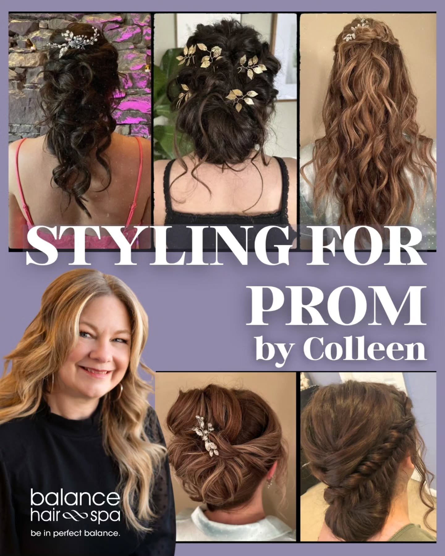 Prom season is right around the corner.  Our hair designer,  Colleen, is holding spots for those who want to come in for a formal style. Space is limited so request your appointment now at
https://balancehairspa.com/appointment-request

&nbsp;@clubpi