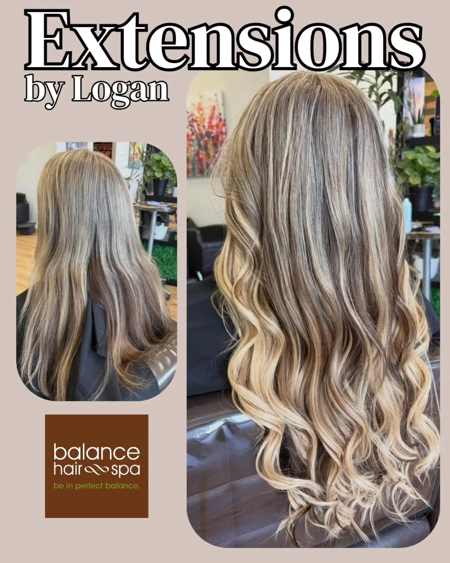 Another beautifully done extension installation by our Hair Designer,  Logan. Extensions are an excellent way to give your hair some extra length,  volume, or just a pop of color. Let Logan help you find the right extensions for your style.  Make an 