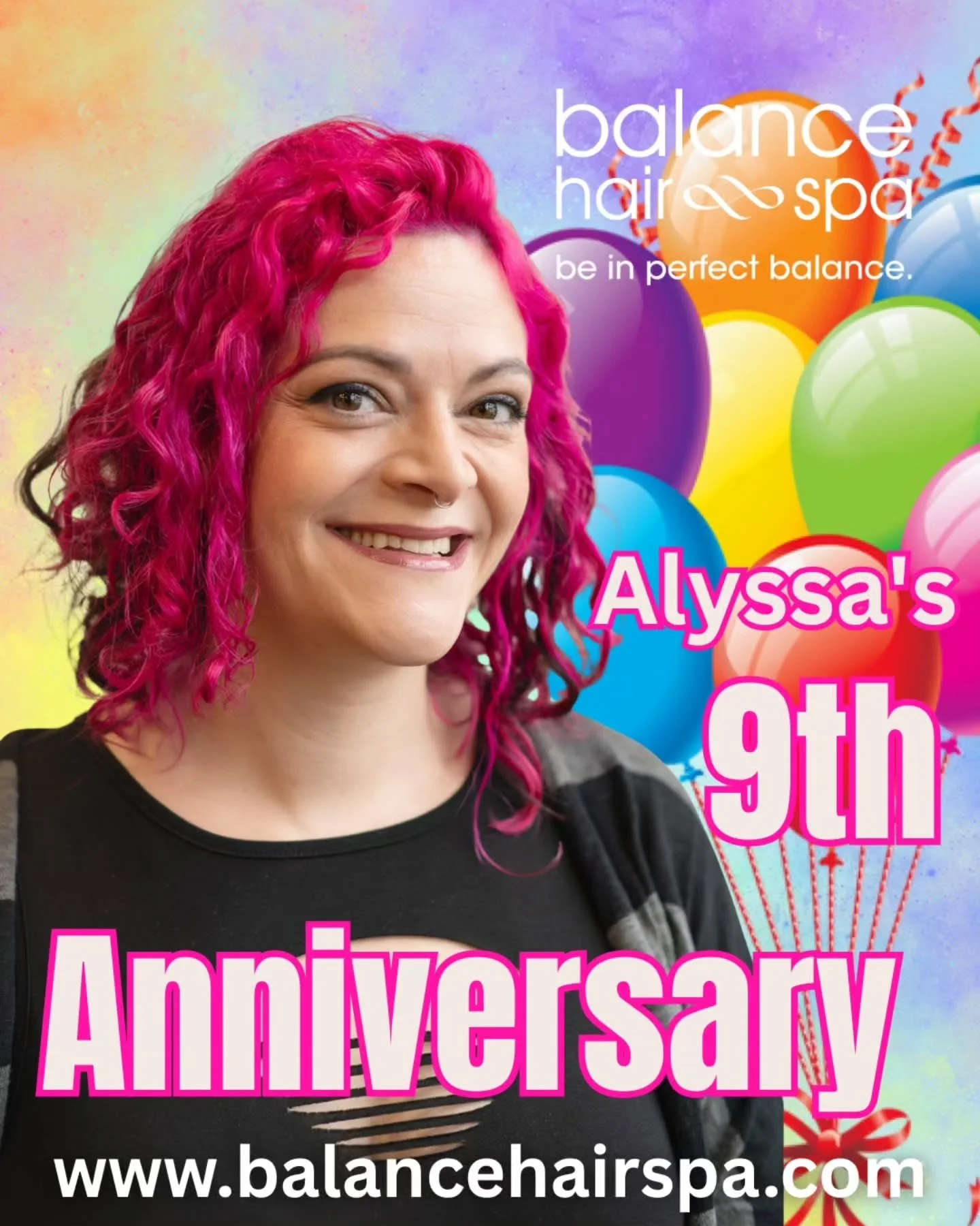 Help us wish Alyssa a Happy 9th Anniversary at Balance Hair Spa. She's been holding down the fort in our West Chester location for several years and will be transitioning to working full time out of our Exton location by June. She is highly trained a