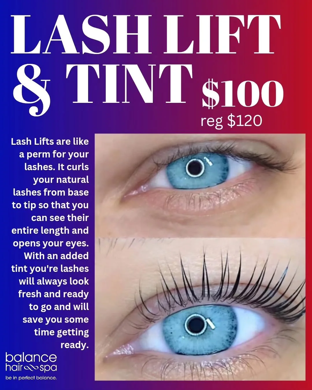 Be ready for any occasion with our Lash Lift &amp; Tint special. Makes getting ready that much easier. 
Book your appointment at
https://balancehairspa.com/appointment-request

&nbsp;@clubpilates_exton @juicepod_lionville firstresourcebank @giuntas_e